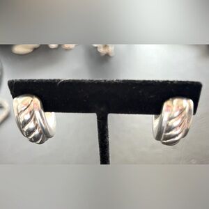 Sterling Silver swirl loop earrings